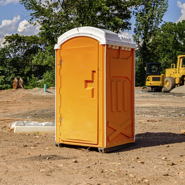 can i customize the exterior of the porta potties with my event logo or branding in Burkettsville OH